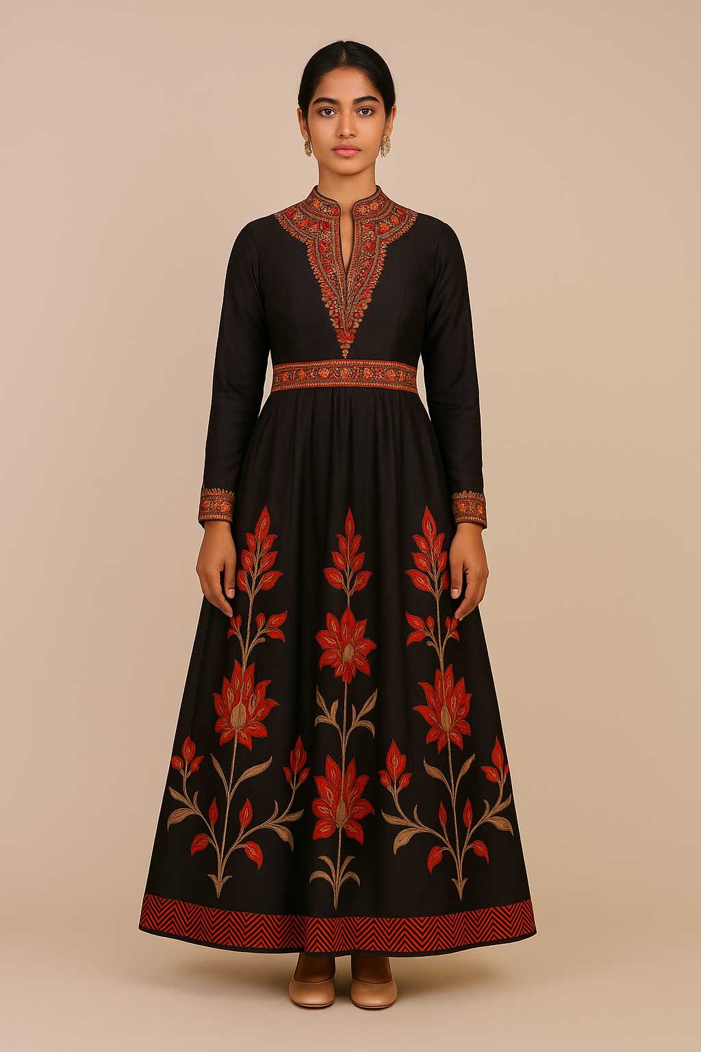 Embroidered Anarkali Set