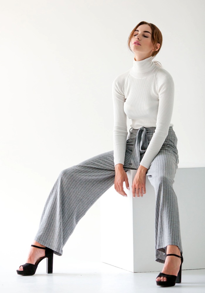 Grey Cotton Trouser