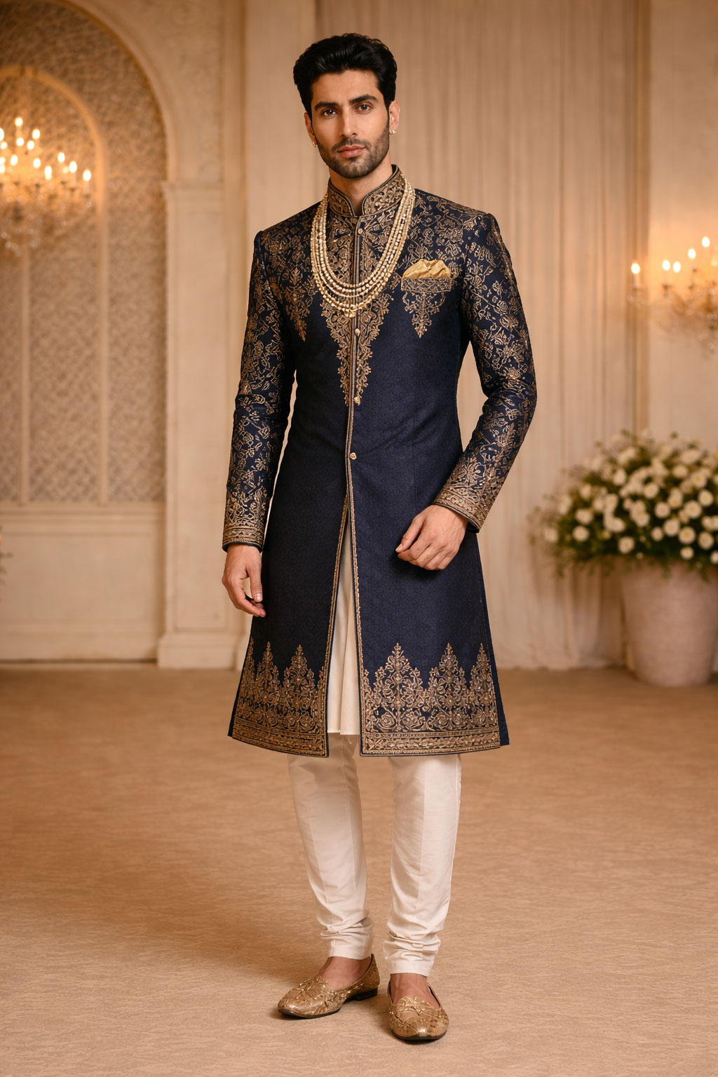 Men Black Sherwani