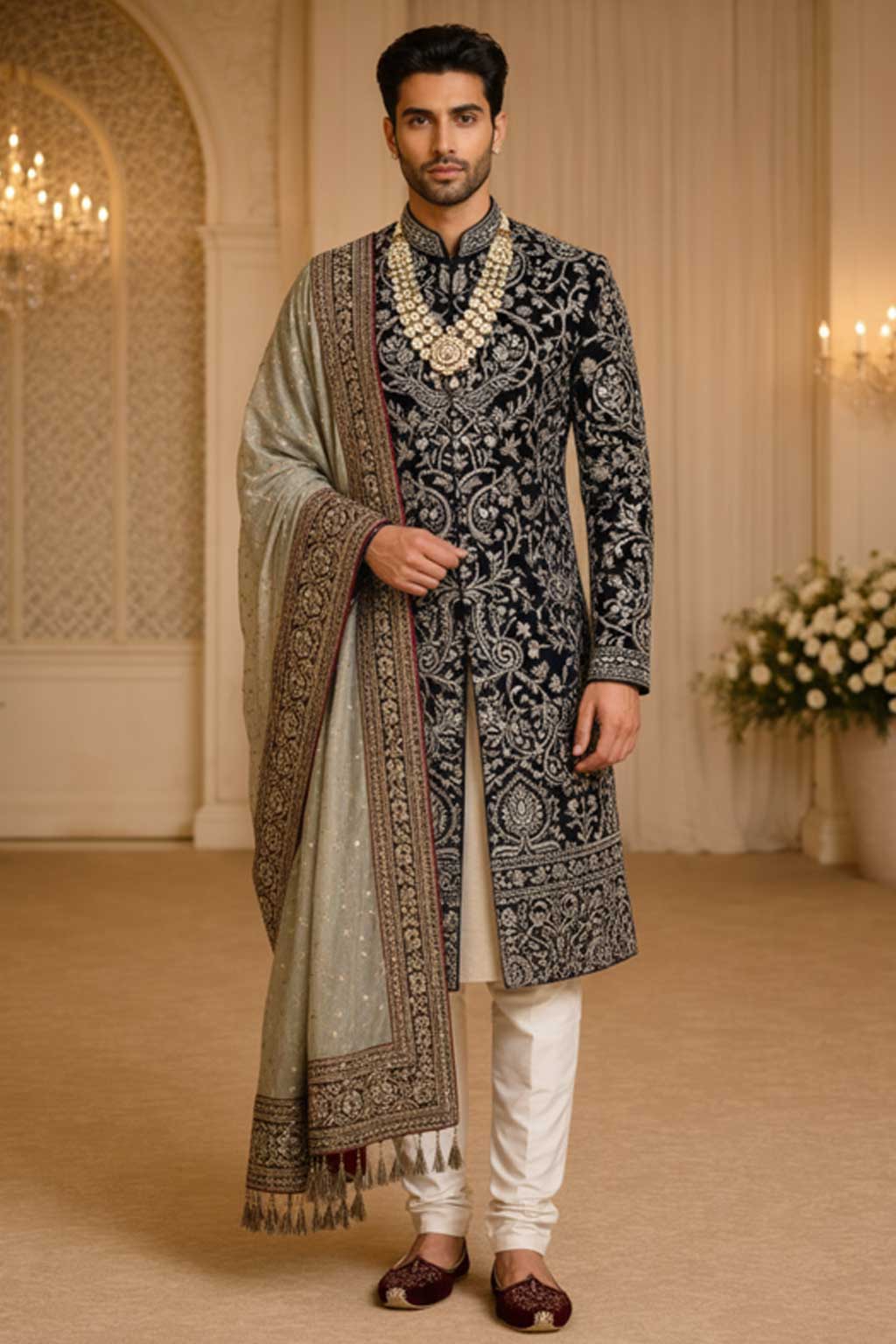 Men Embroidered Sherwani